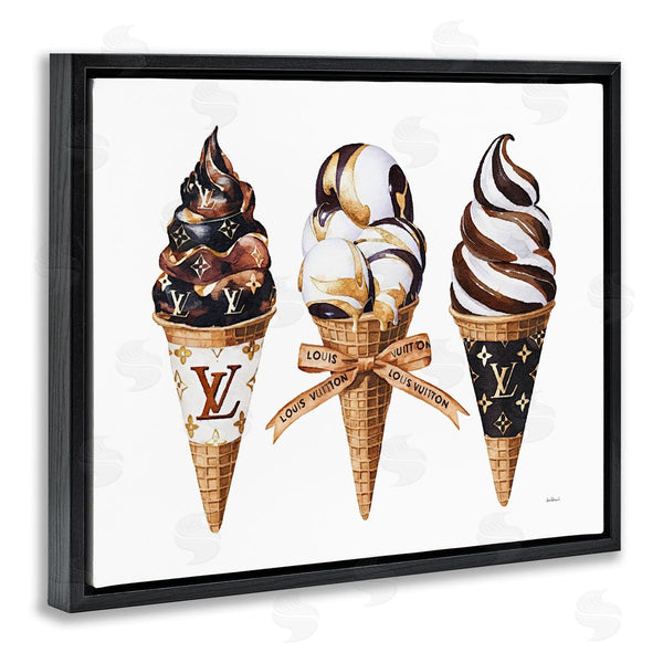 Stupell Industries Amanda Greenwood | Chocolate Glam Ice Cream Cones Wall Art