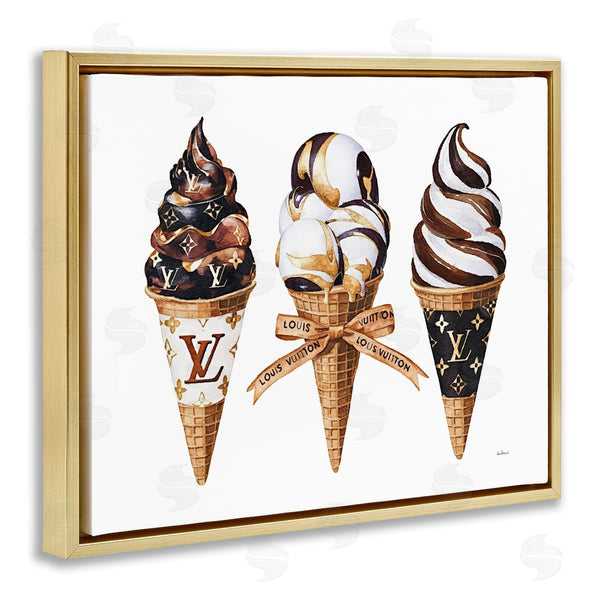 Stupell Industries Amanda Greenwood | Chocolate Glam Ice Cream Cones Wall Art
