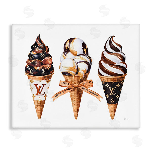 stupell industries Amanda Greenwood | Chocolate Glam Ice Cream Cones Wall Art