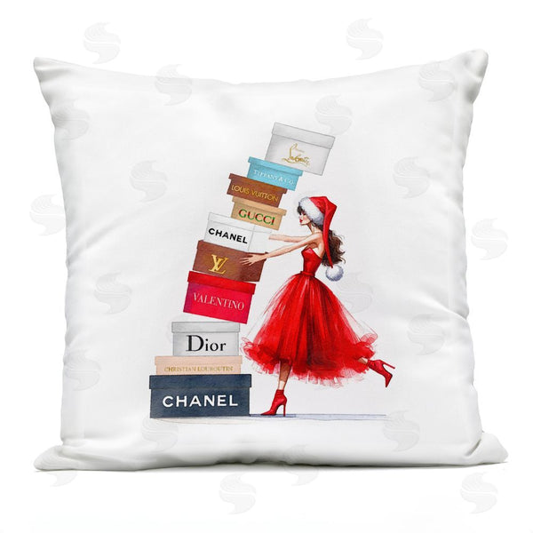 Stupell Industries Amanda Greenwood | Christmas Shopping Boxes Printed Throw Pillow