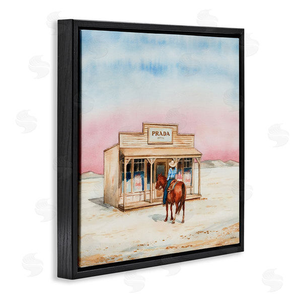 Stupell Industries Amanda Greenwood | Cowgirl At Desert Shop