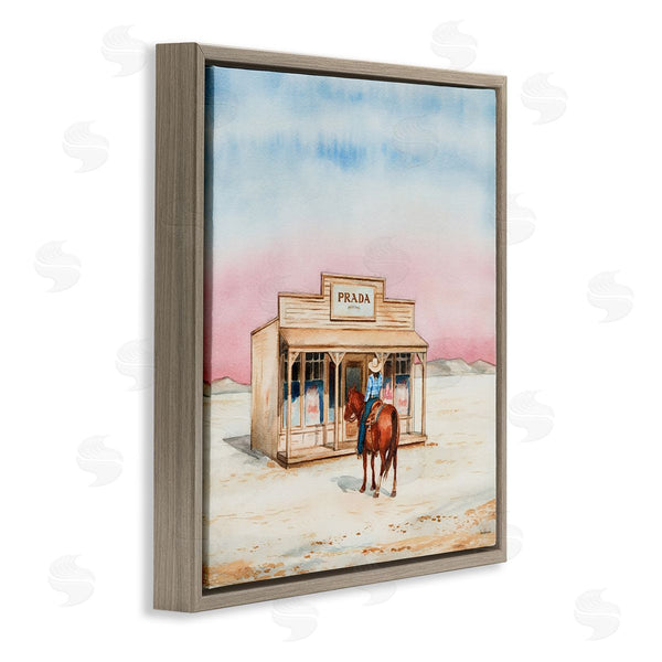 Stupell Industries Amanda Greenwood | Cowgirl At Desert Shop