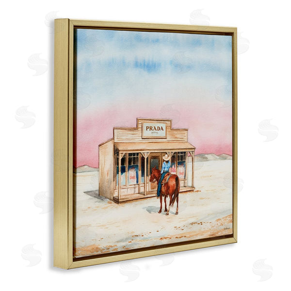 Stupell Industries Amanda Greenwood | Cowgirl At Desert Shop