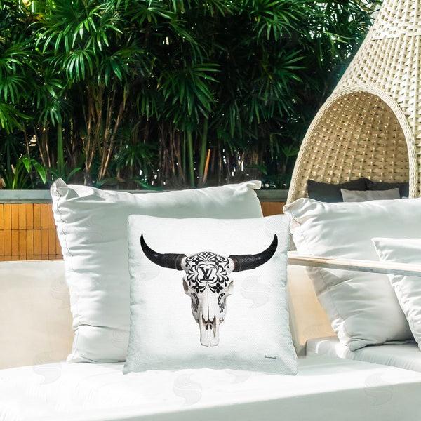 Stupell Industries Amanda Greenwood | Cowgirl Skull Glam Brand Printed Throw Pillow