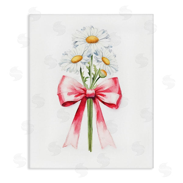 stupell industries Amanda Greenwood | Daisy Swathed Ribbon Wall Art