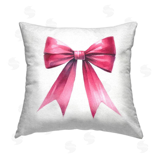 Stupell Industries Amanda Greenwood | Dark Magenta Ribbon Printed Throw Pillow