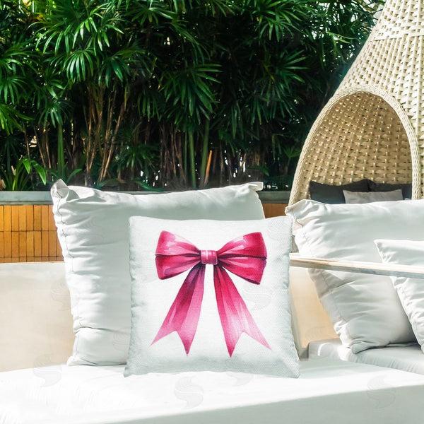 Stupell Industries Amanda Greenwood | Dark Magenta Ribbon Printed Throw Pillow