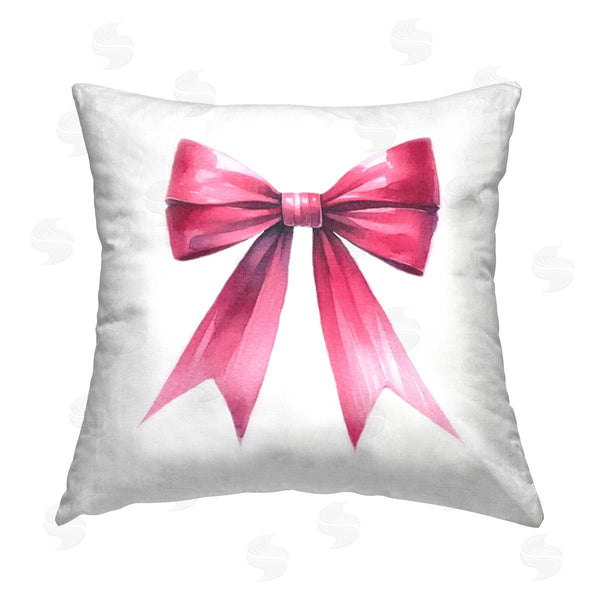 stupell industries Amanda Greenwood | Dark Magenta Ribbon Printed Throw Pillow