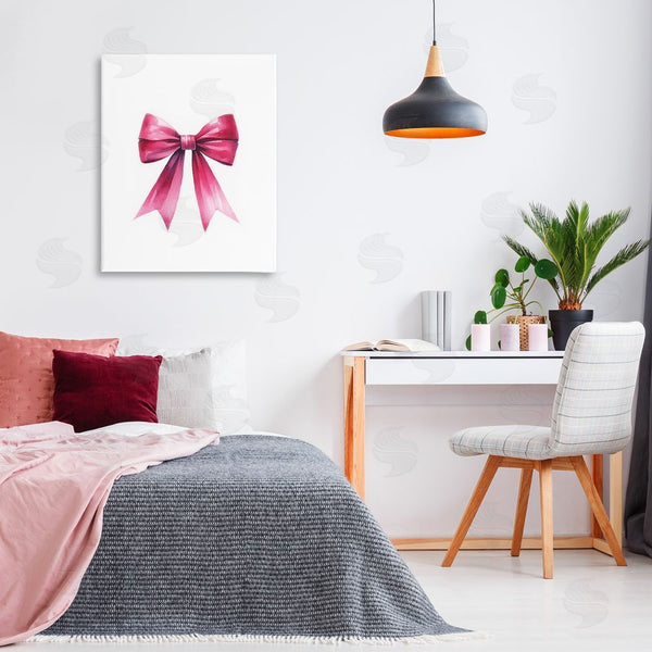 Stupell Industries Amanda Greenwood | Dark Magenta Ribbon Wall Art