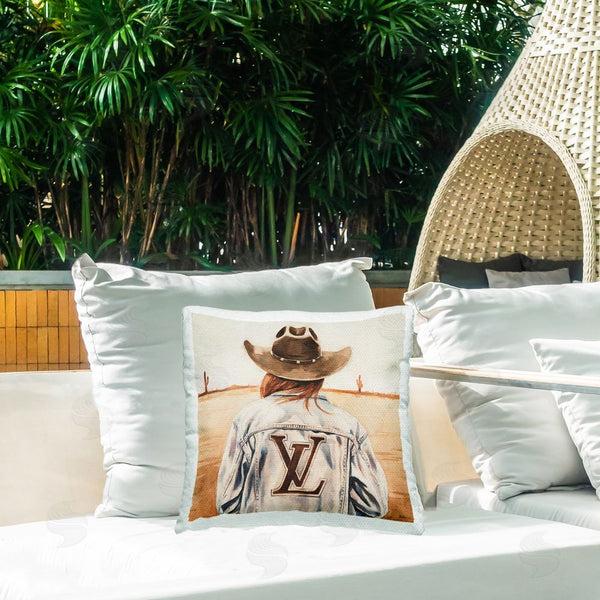 Stupell Industries Amanda Greenwood | Desert Cowgirl Fashion Brand Printed Throw Pillow