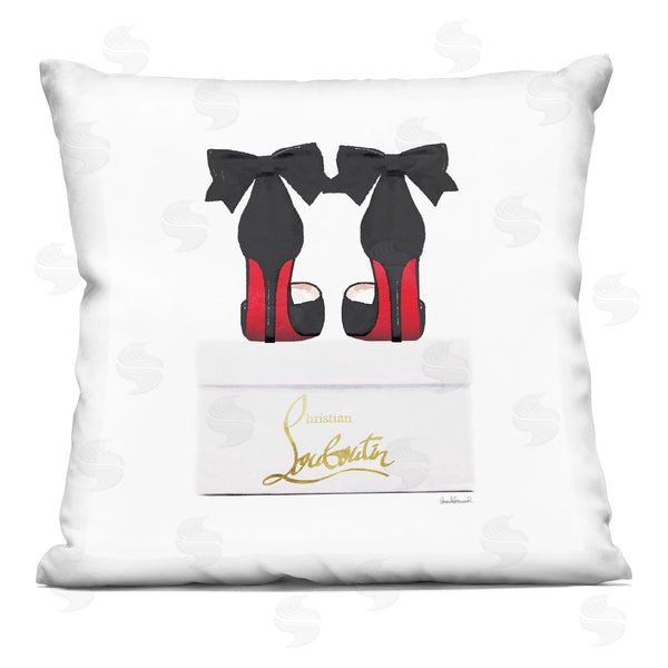 stupell industries Amanda Greenwood | Designer Bow Heels Printed Throw Pillow