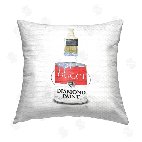 Stupell Industries Amanda Greenwood | Diamond Paint Can Glam Brand Printed Throw Pillow