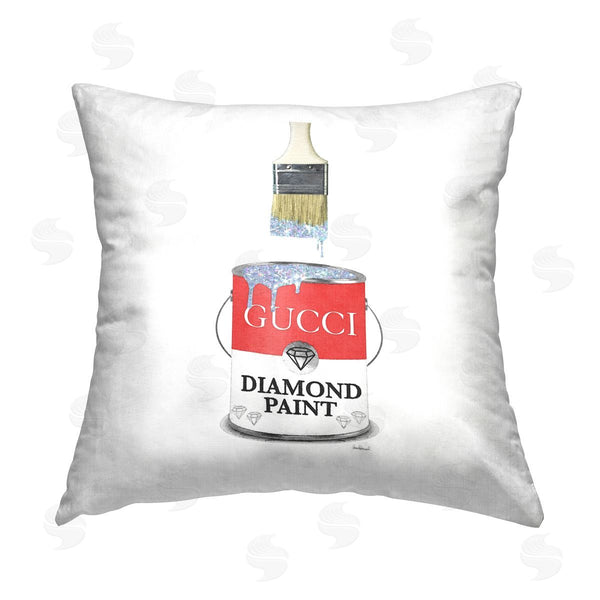 stupell industries Amanda Greenwood | Diamond Paint Can Glam Brand Printed Throw Pillow
