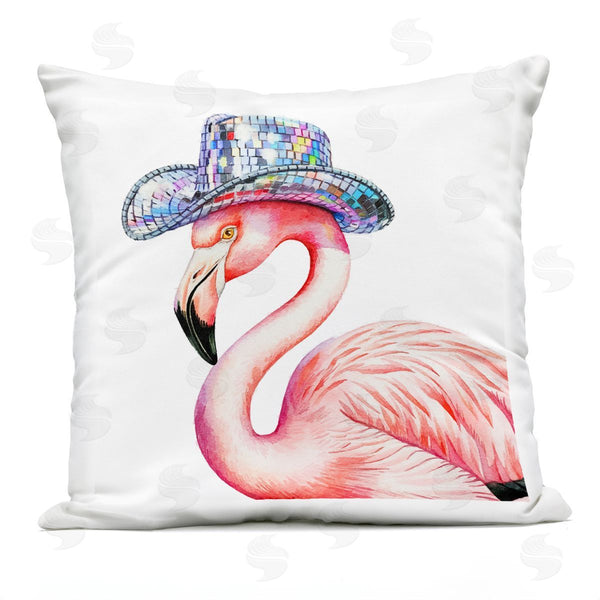 Stupell Industries Amanda Greenwood | Disco Hat On Flamingo Printed Throw Pillow