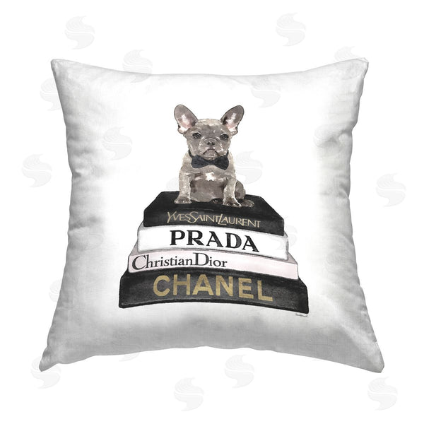 stupell industries Amanda Greenwood | Dog & Glam Books Printed Throw Pillow
