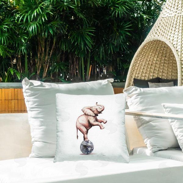 Stupell Industries Amanda Greenwood | Elephant On Disco Ball Printed Throw Pillow