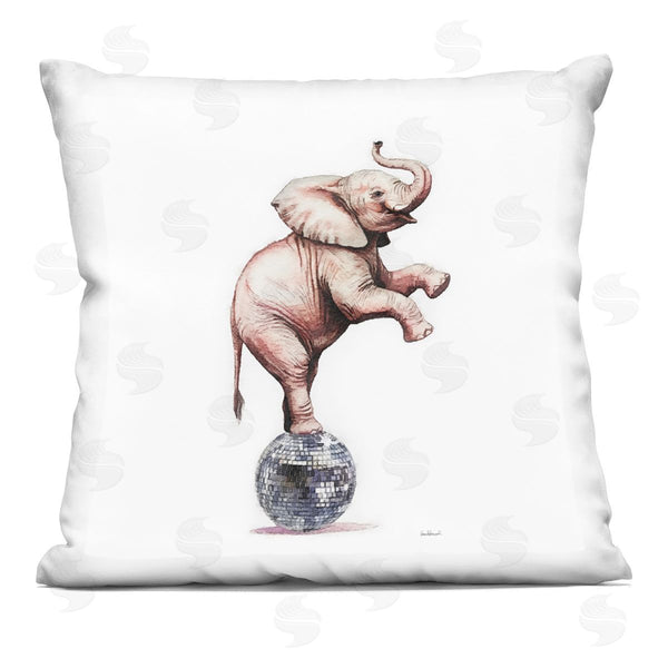stupell industries Amanda Greenwood | Elephant on Disco Ball Printed Throw Pillow
