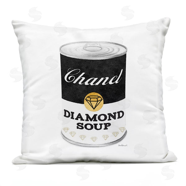 Stupell Industries Amanda Greenwood | Fashion Black Soup Can Printed Throw Pillow