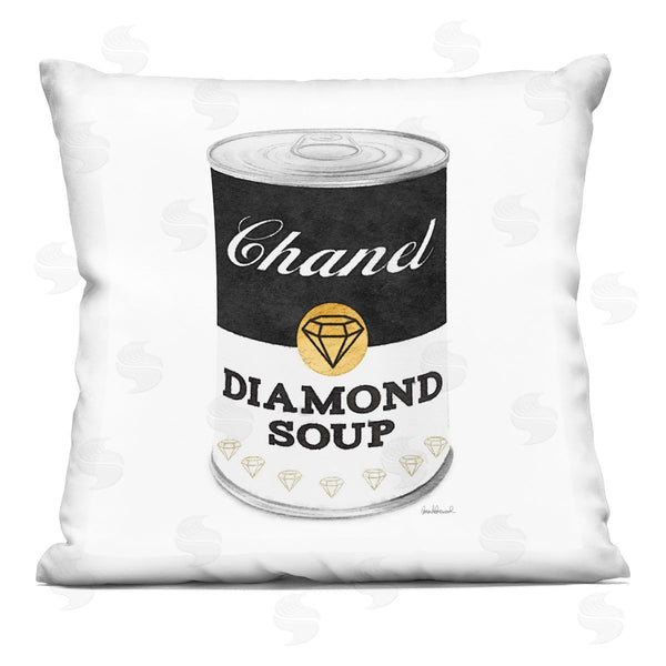 stupell industries Amanda Greenwood | Fashion Black Soup Can Printed Throw Pillow