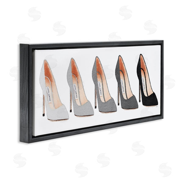 Stupell Industries Amanda Greenwood | Fashion Heels Glam Grey Shoes