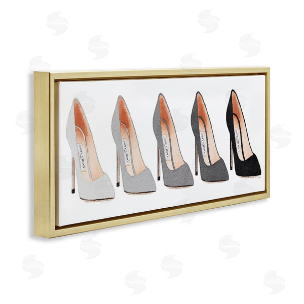 Stupell Industries Amanda Greenwood | Fashion Heels Glam Grey Shoes