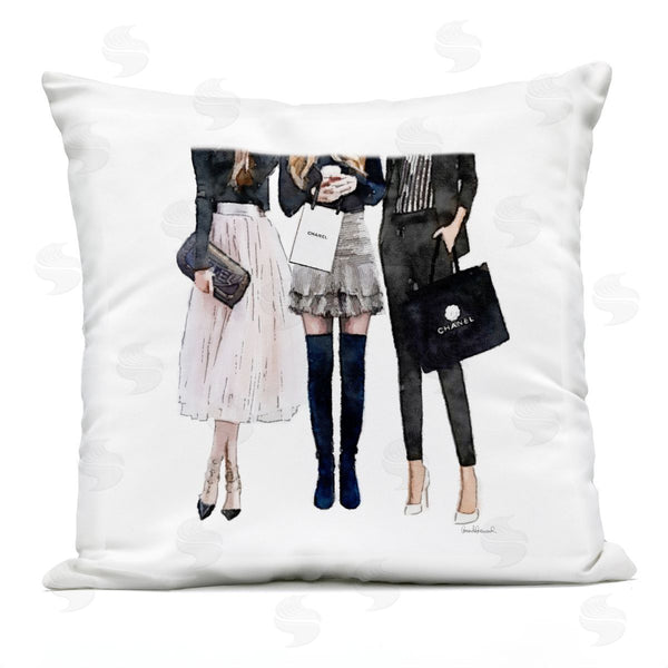 Stupell Industries Amanda Greenwood | Fashion Model Girls Glam Upscale Brands Printed Throw Pillow