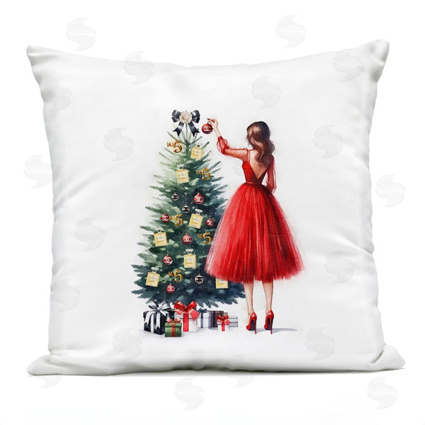 Stupell Industries Amanda Greenwood | Fashion Tree Ornaments Printed Throw Pillow