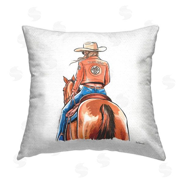 Stupell Industries Amanda Greenwood | Fashionable Chic Cowgirl Printed Throw Pillow