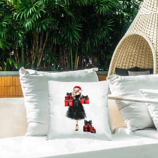 Stupell Industries Amanda Greenwood | Fashionable Holiday Shopping Printed Throw Pillow