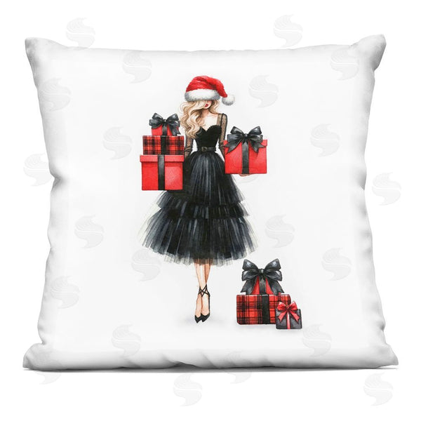 stupell industries Amanda Greenwood | Fashionable Holiday Shopping Printed Throw Pillow