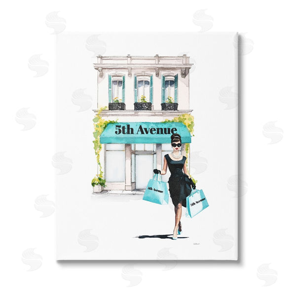stupell industries Amanda Greenwood | Fashionista with Shopping Bags Wall Art