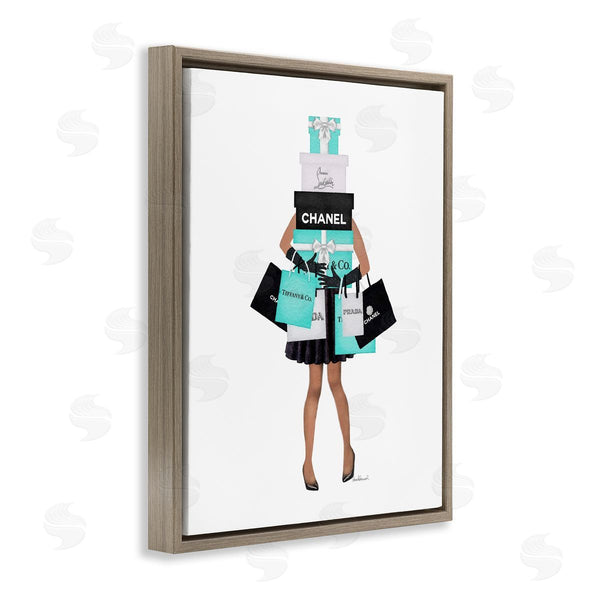 Stupell Industries Amanda Greenwood | Fashionista Woman Shopping Chic Glam Bags Wall Art