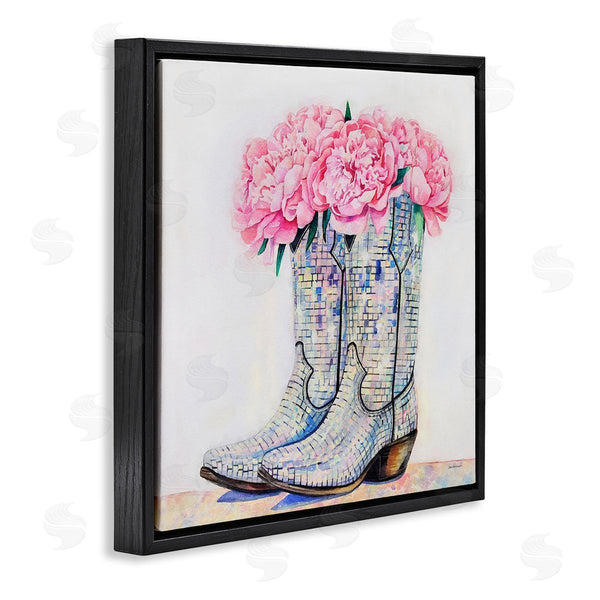 Stupell Industries Amanda Greenwood | Floral Shimmering Cowgirl Boot