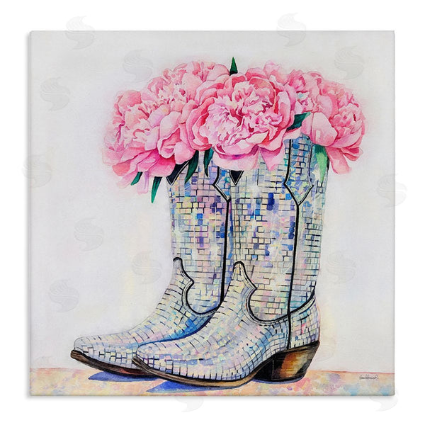 Stupell Industries Amanda Greenwood | Floral Shimmering Cowgirl Boot