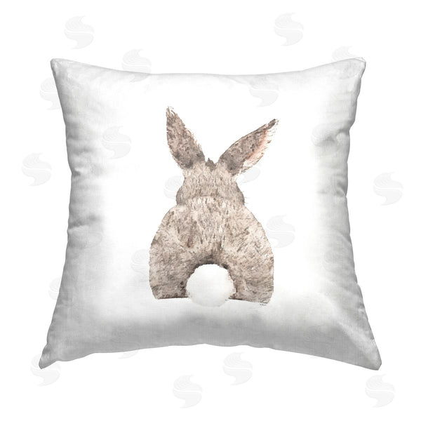 stupell industries Amanda Greenwood | Fluffy Bunny Tail Cute Pet Printed Throw Pillow