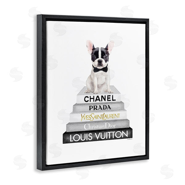 Stupell Industries Amanda Greenwood | French Bulldog Grey Fashion Books
