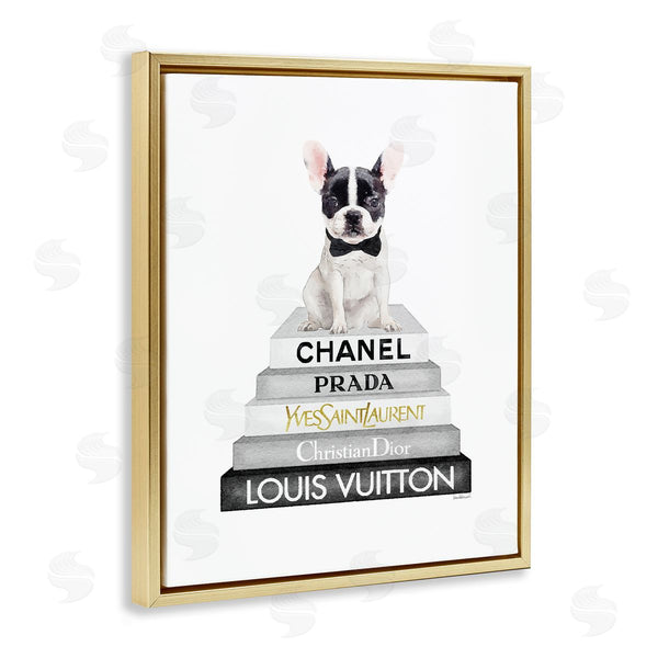 Stupell Industries Amanda Greenwood | French Bulldog Grey Fashion Books