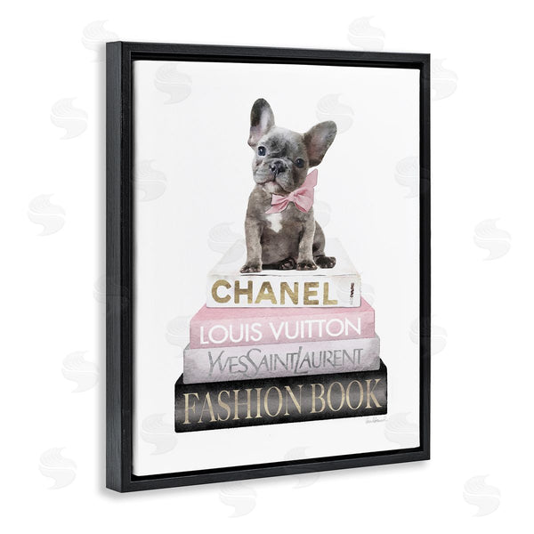 Stupell Industries Amanda Greenwood | French Bulldog Pink Fashion Books