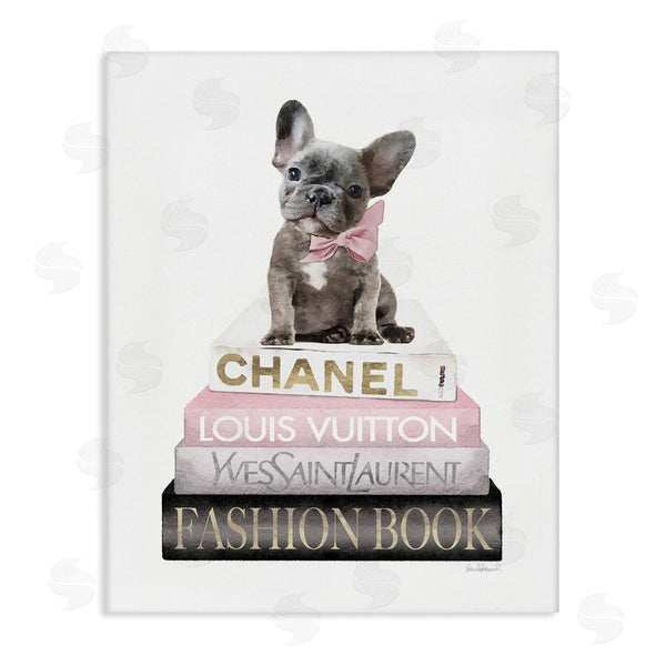 stupell industries Amanda Greenwood | French Bulldog Pink Fashion Books