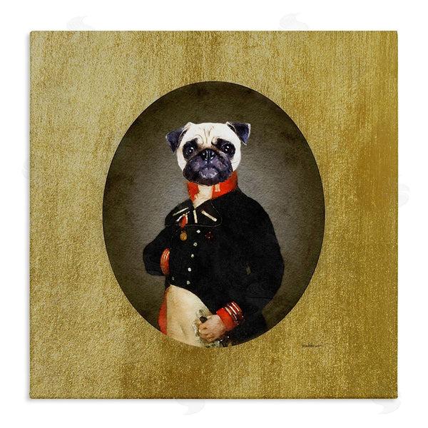 stupell industries Amanda Greenwood | Funny Pug Dog Wearing Suit Antique Classic Style Portrait Wall Art