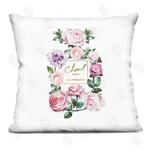 stupell industries Amanda Greenwood | Garden Roses Perfume Bottle Printed Throw Pillow