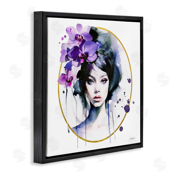 Stupell Industries Amanda Greenwood | Girl & Purple Orchids Wall Art