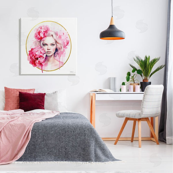 Stupell Industries Amanda Greenwood | Girl With Carnations Portrait Wall Art