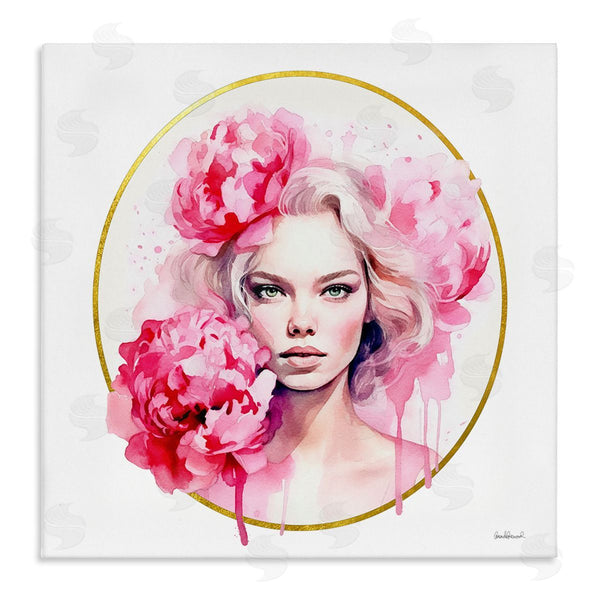 stupell industries Amanda Greenwood | Girl with Carnations Portrait Wall Art