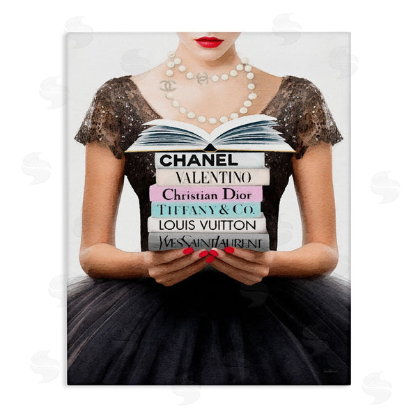 stupell industries Amanda Greenwood | Girl with Fashion Books