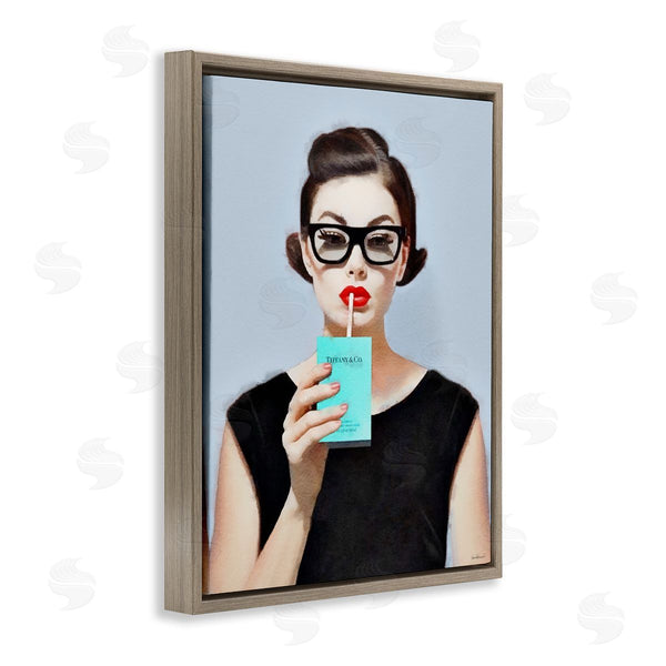 Stupell Industries Amanda Greenwood | Girl With Glam Drink Wall Art