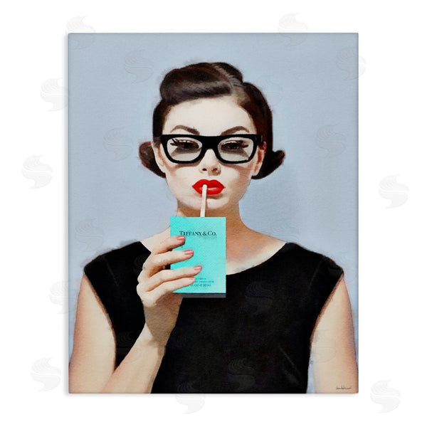 stupell industries Amanda Greenwood | Girl with Glam Drink Wall Art