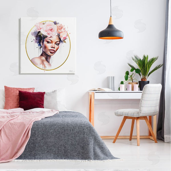 Stupell Industries Amanda Greenwood | Girl With Roses Portrait Wall Art