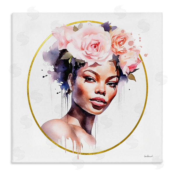 stupell industries Amanda Greenwood | Girl with Roses Portrait Wall Art
