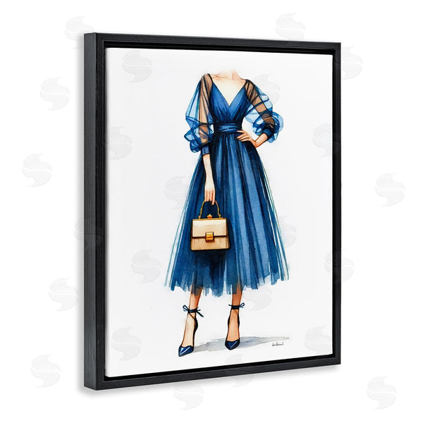 Stupell Industries Amanda Greenwood | Glam Blue Fashion Gown Wall Art